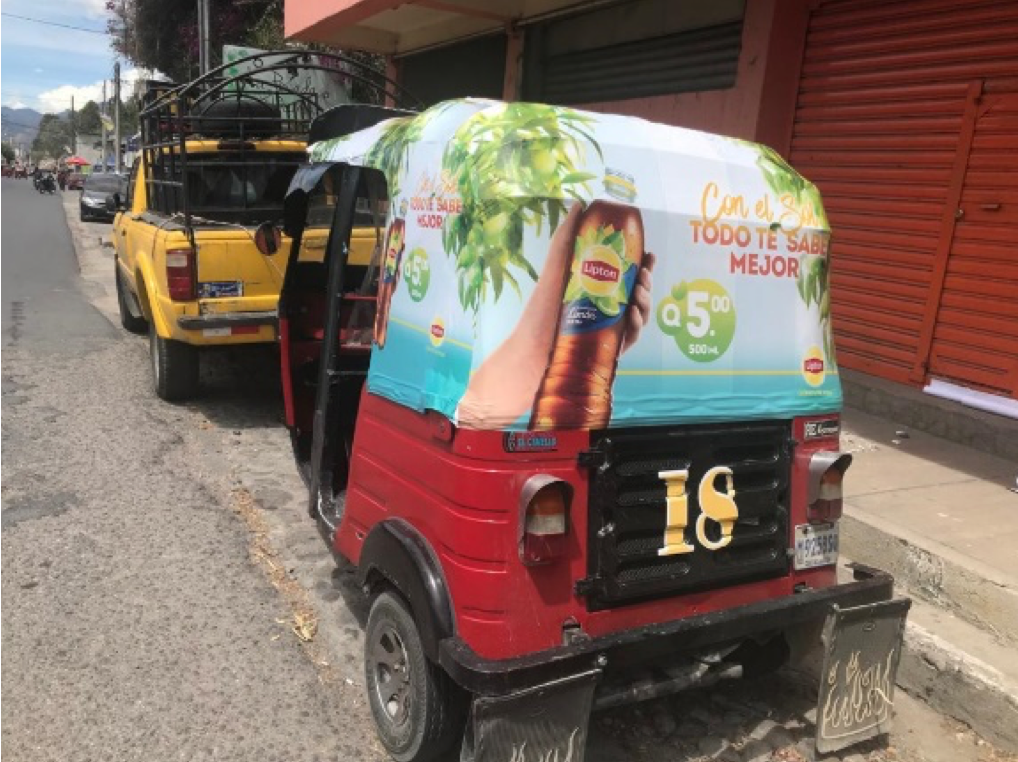 Publicidad Tuc tuc Lipton - Impresiones vinil para tuck tuck